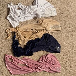 Rhinestone Headwrap turban style - White, Tan, Navy, Pink